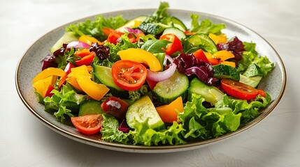 Beautiful Salad on Plate