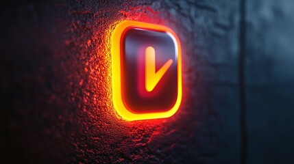 Glowing Mute Mode Icon