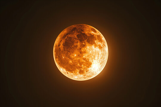 Exomoon orbiting a distant planet, astronomy concept of celestial bodies.