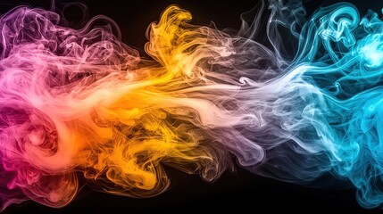 Obraz premium Vibrant streaks of colorful smoke creating a sense of movement and depth