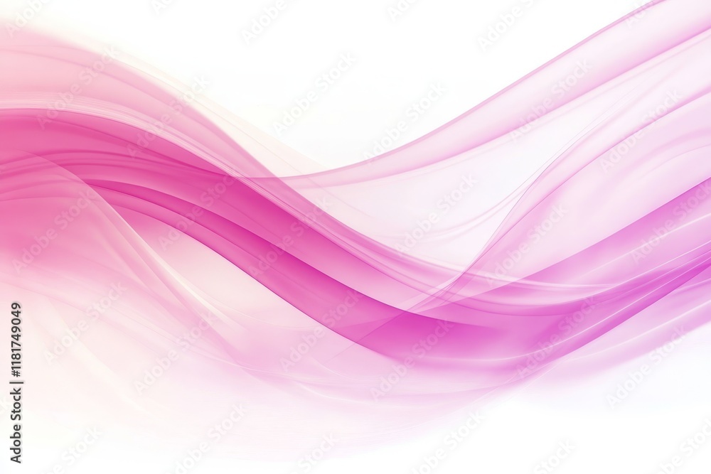 Aufkleber ethereal abstract background with flowing pink waves creating a serene atmosphere for design, art, a