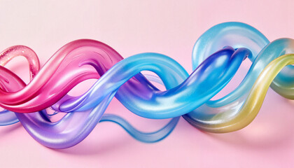 Vibrant swirling abstract design with glossy finish, artistic expression