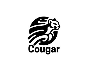 Cougar Head Logo Design icon Vector Illustration
