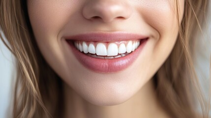 Fototapeta premium Smiling with Beautiful Teeth Close-Up
