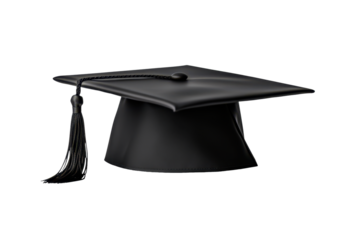 graduation cap and diploma cap isolated on white or transparent png