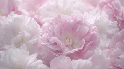 Obraz premium Delicate Pink and White Cherry Blossoms Close Up