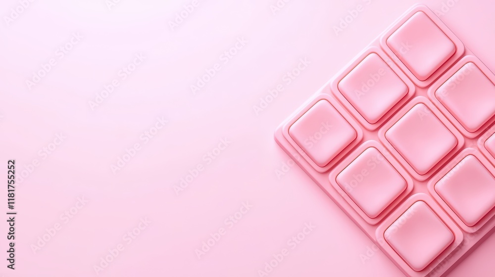 Aufkleber soft pink squares on blush background for design and background use