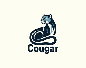 Cougar Logo Design Vector Illustration