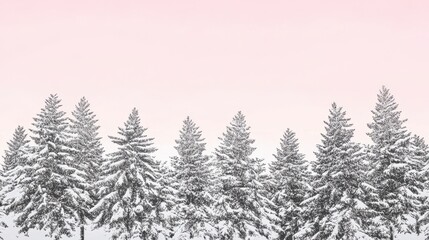 Fototapeta premium Winter Wonderland: Snowy Forest Scene