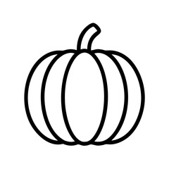 pumpkin icon, vegetables line art, vegetables vector - simple black line art icon of pumpkin perfect for logos, and vegetables-themed designs.