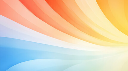 Vibrant abstract background with flowing waves in orange, yellow, and blue hues, creating sense of movement and energy