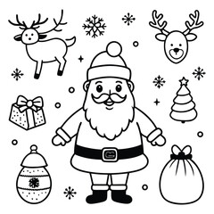 Santa Claus Silhouette Vector Illustration
