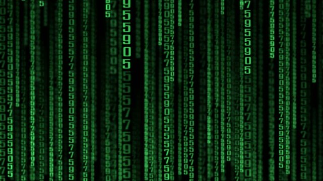 Data Stream Matrix - vertically scrolling numbers
