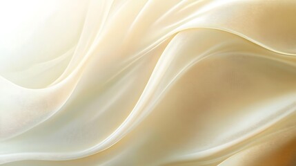 Obraz premium Elegant Draped Cream Colored Silk Fabric Texture