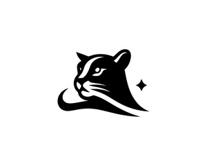 Cougar Head Logo Design icon Vector Illustration