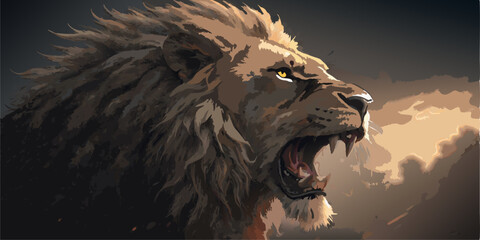 The roar could symbolize power, dominance, or a warning.