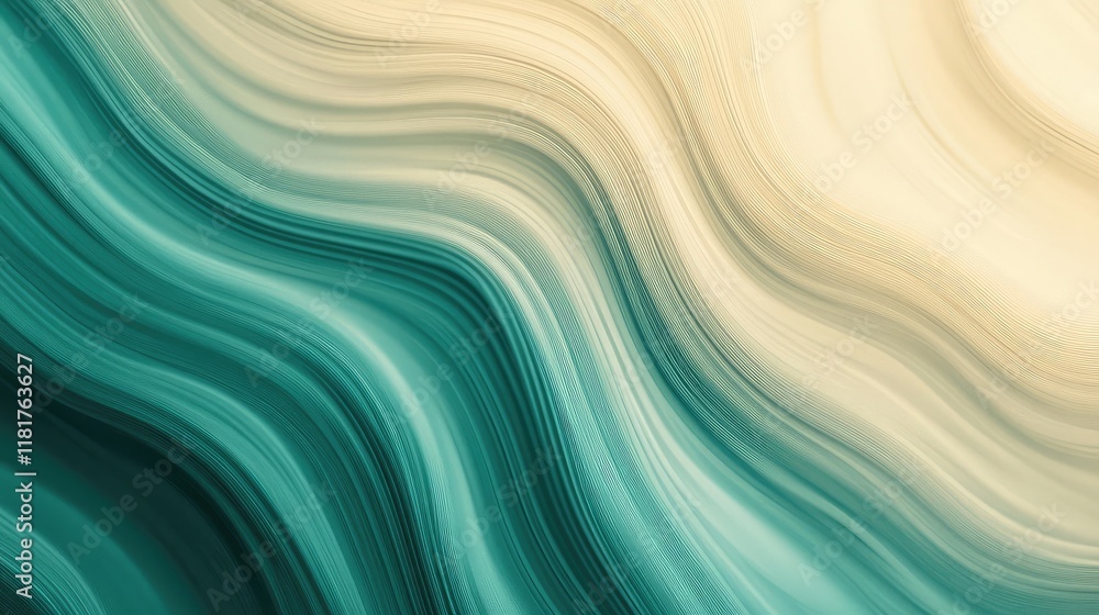 Poster teal to beige gradient background with a grainy texture and subtle lighting effects for a sophistica