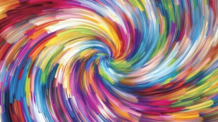 Abstract Colorful Swirl Design - Vibrant Color Explosion