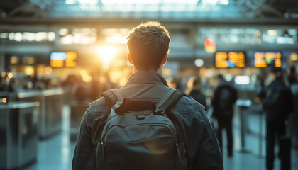 man from behind at the airport
