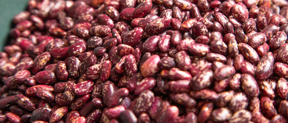 Closeup view of red beans.