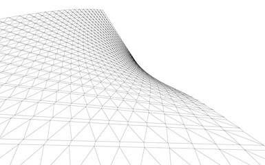 Abstract buildings architectural 3d drawing 