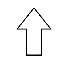 Doodle arrow or sign illustration Icon that can be used for sticker, book, mandala, scrapbook, icon, decorative, etc. with aesthetic colorful black color