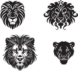 lion head vector silhouette