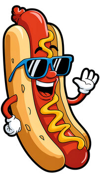 Naklejki hot dog character comic