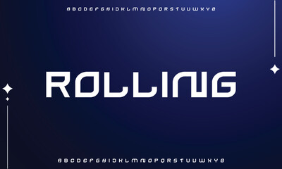Modern abstract digital alphabet font. Minimal technology typography, Creative urban sport fashion futuristic font and with numbers. vector illustration