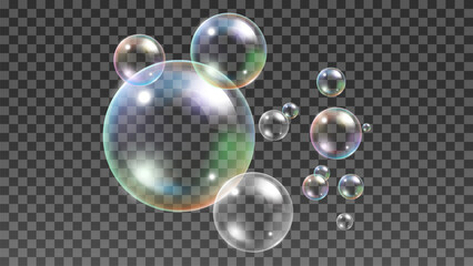 realistic soap bubble background vector