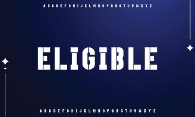 Modern abstract digital alphabet font. Minimal technology typography, Creative urban sport fashion futuristic font and with numbers. vector illustration