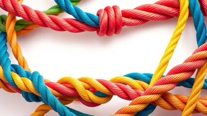 Colorful Knotted Rope Textures - Graphic Design