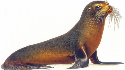 Obraz premium Seal in natural habitat coastal shoreline wildlife photography marine environment close-up view animal behavior