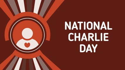 National Charlie Day  web banner design illustration 