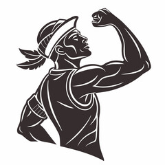 illustration of a bodybuilder