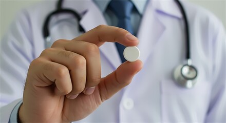 doctor holding pills