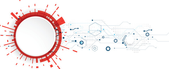 Abstract computer circuit board, technology and science background