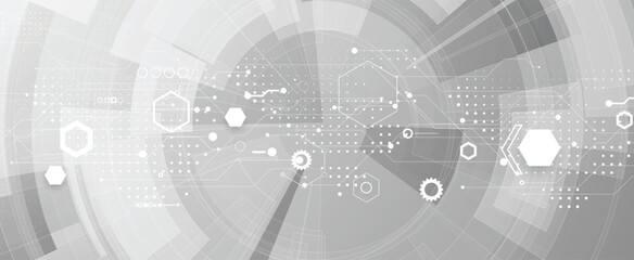 Abstract computer circuit board, technology and science background