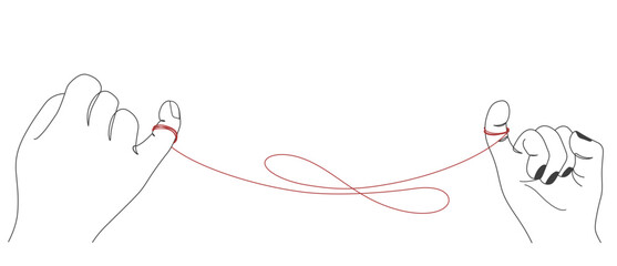 promise line art illustration. wedding, valentine element vector	