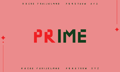 Creative font. Modern abstract digital tech font. Logo creative font, type, technology, movie, digital, music, movie. Fonts and illustration in vector format.