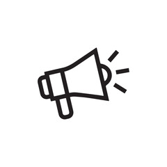 Megaphone Icon Minimalist Announcement and Promotion Vector Illustration