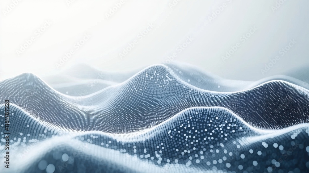 Poster abstract blue wave network visualization digital space graphic art minimalist environment close-up v