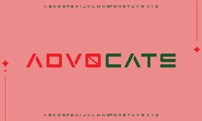 Creative font. Modern abstract digital tech font. Logo creative font, type, technology, movie, digital, music, movie. Fonts and illustration in vector format.