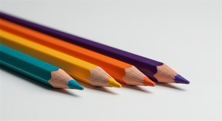 Obraz premium pencils on white background