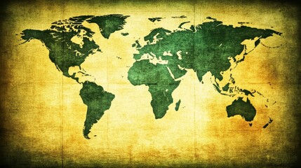 Exploring global geography world map overview historical context artistic environment vintage style
