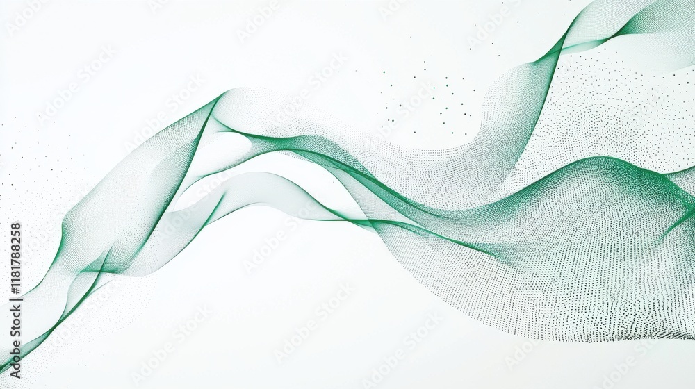 Poster dynamic wave patterns in minimal abstract design digital art contemporary digital environment aesthe