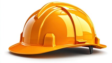 Fototapeta premium Construction safety action job site hard hat industrial environment close-up view workplace safety concept