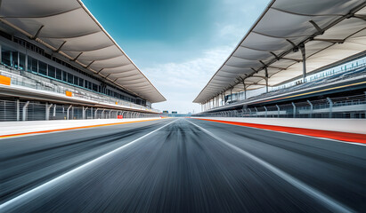 empty formula one racing track