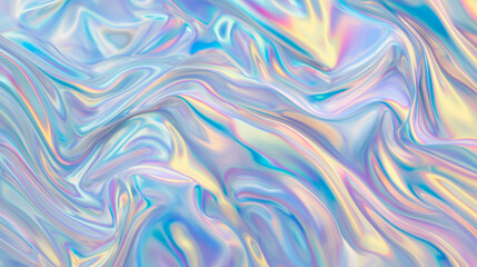 Holographic abstract background in pastel hues