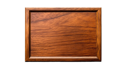 Wooden plaque with rich, dark finish and elegant frame, perfect for awards or decorative displays. Its smooth surface enhances any presentation